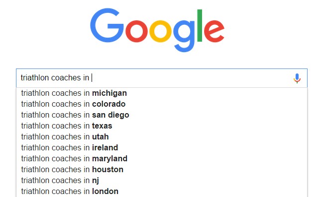 triathlon coaches in google